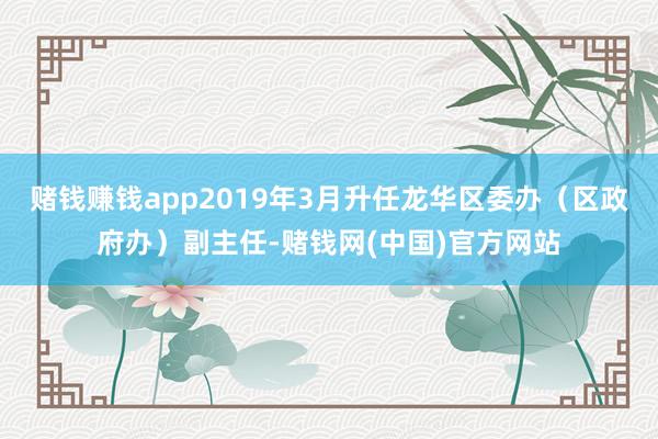 赌钱赚钱app2019年3月升任龙华区委办（区政府办）副主任-赌钱网(中国)官方网站