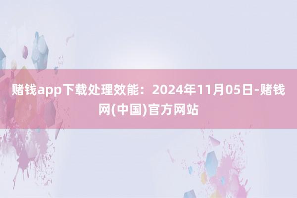 赌钱app下载处理效能：2024年11月05日-赌钱网(中国)官方网站