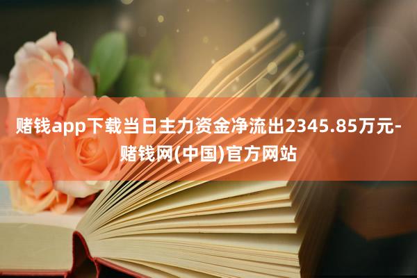 赌钱app下载当日主力资金净流出2345.85万元-赌钱网(中国)官方网站
